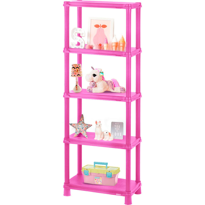 Estante infantil de 5 niveles 12" rosado fuerte marca Rimax