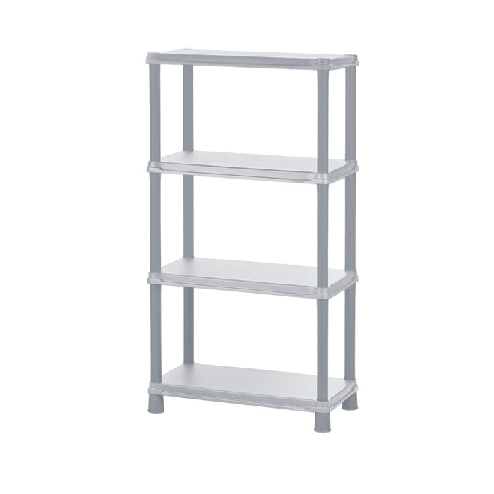 Estante multifuncional de 4 niveles solido 15" gris Rimax