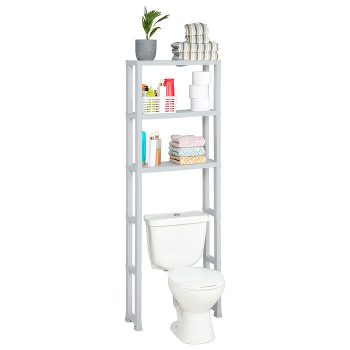 Estante organizador 3 niveles para baño gris hielo marca Rimax