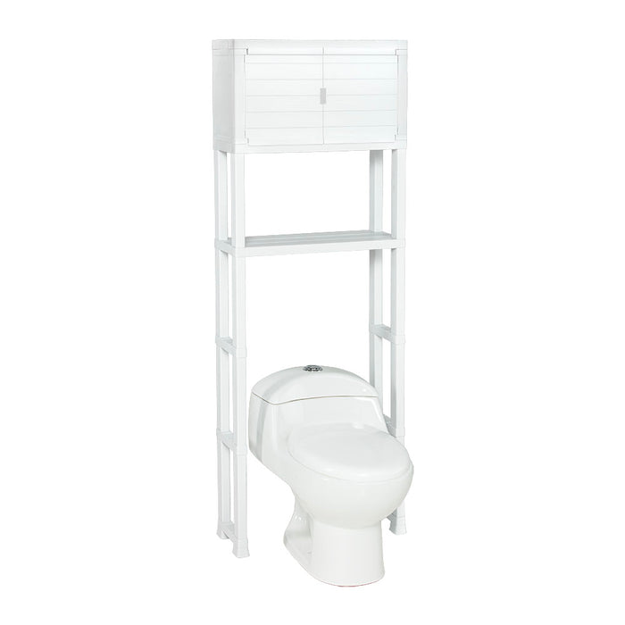 Estante organizador con puertas para baño blanco Rimax
