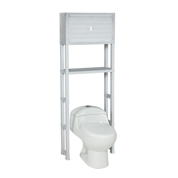 Estante organizador con puertas para baño gris hielo marca Rimax