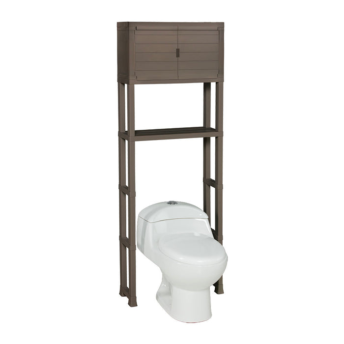 Estante organizador con puertas para baño mocca marca Rimax