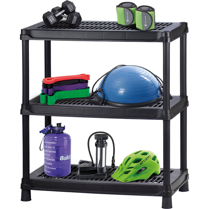 Estantería multifuncional de 3 niveles ventilada 18" negro Rimax
