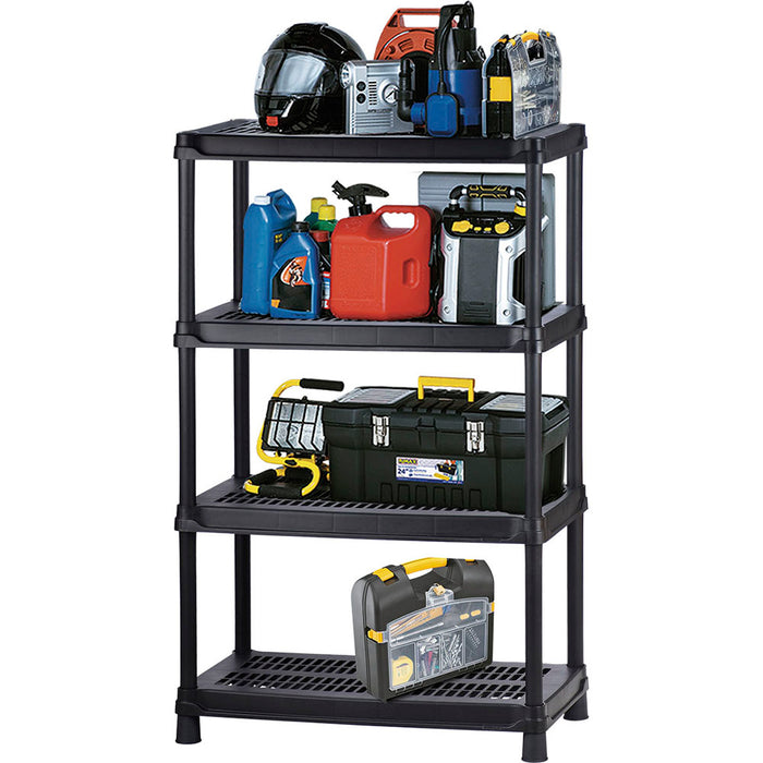 Estantería multifuncional de 4 niveles ventilada 18" negro marca Rimax