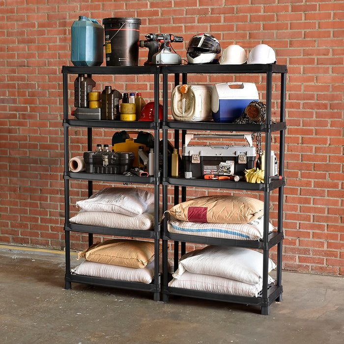 Estantería multifuncional de 5 niveles ventilada 18" negro marca Rimax