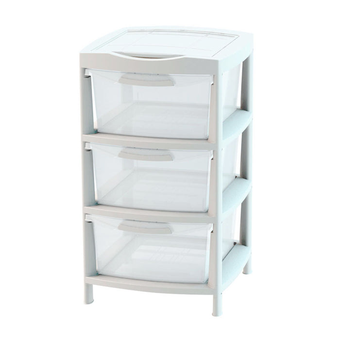 Cajas organizadoras grande con 3 gavetas y tapa Rimax