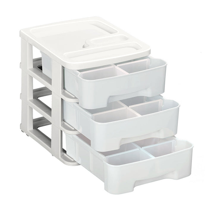 Gavetero pequeño con 3 gavetas blanco marca Rimax