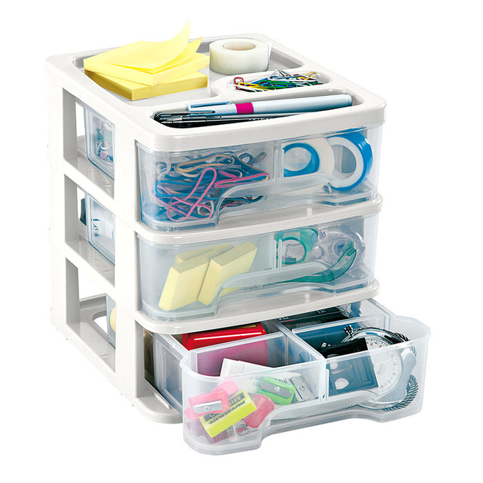 Gavetero pequeño con 3 gavetas blanco marca Rimax