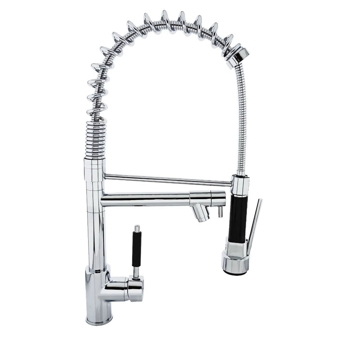 hogar griferia monotrol espiral gourmet doble salida cromado pmo 027 mp madecentro