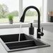 hogar griferia monotrol lavaplatos extensible negro pmo 029 mp madecentro