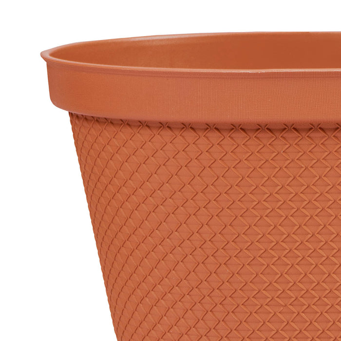 Matera ovalada rafia 40 cm con plato Rimax