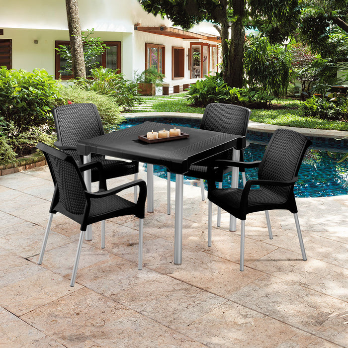 Mesa apariencia shia con patas de aluminio Rimax