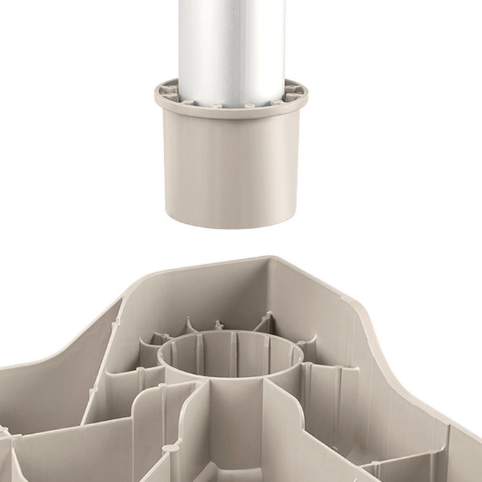 Mesa apariencia shia con patas de aluminio Rimax