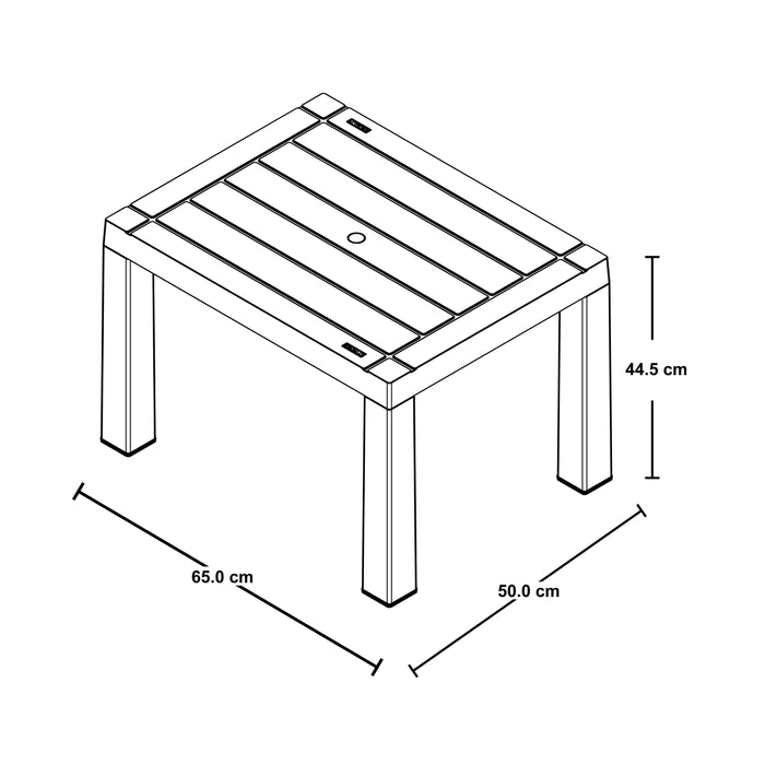 Mesa de centro rectangular barú gris hielo Rimax