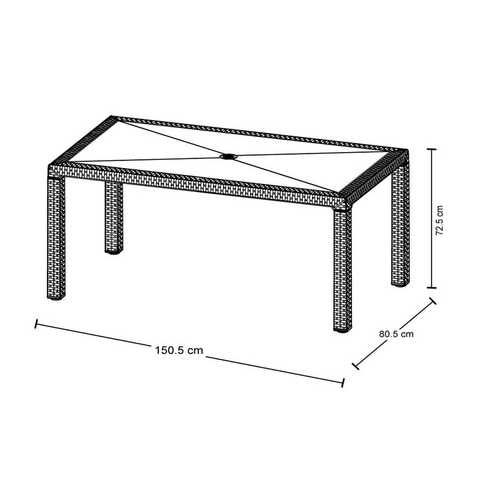 Mesa eterna familiar wengue Rimax