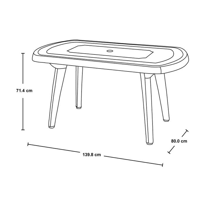 Mesa lotus tamaño familiar Rimax
