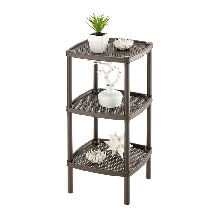 Mesa multiusos cuadrada de 3 niveles mocca Rimax