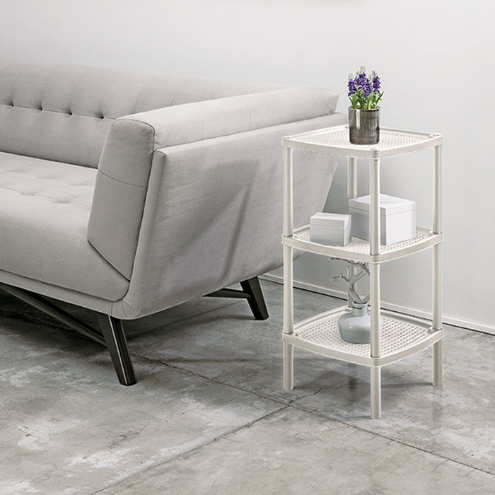 Mesa multiusos cuadrada de 3 niveles taupe marca Rimax