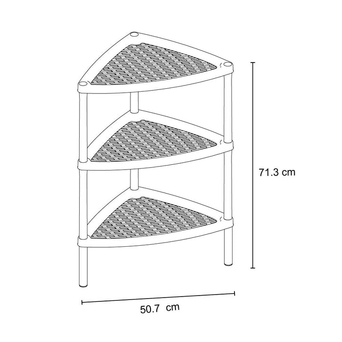Mesa multiusos triangular shia taupe marca Rimax