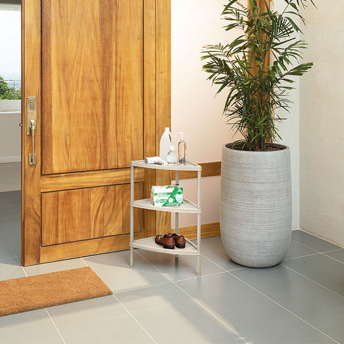 Mesa multiusos triangular shia taupe marca Rimax