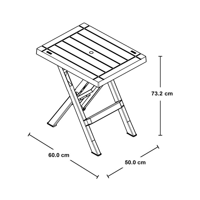 Mesa plegable rectangular barú Rimax