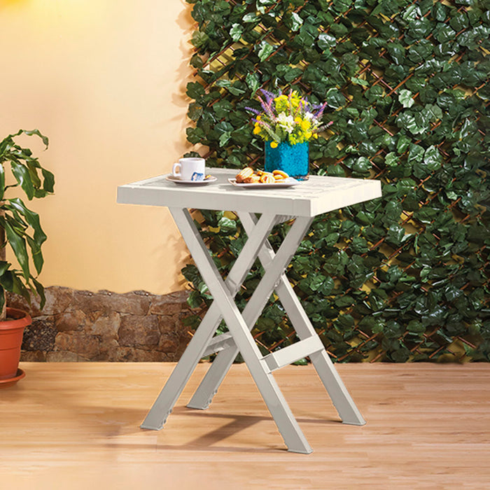 Mesa plegable rectangular barú taupe marca Rimax