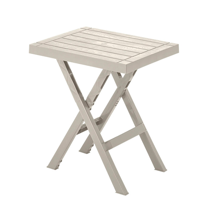 Mesa plegable rectangular barú taupe marca Rimax
