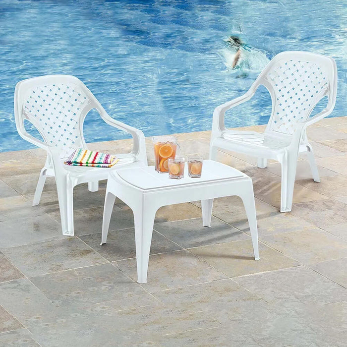 hogar mesa sillas combo aire blanco libre mesa de centro 2 sillas playeras rimax cb rmx 040 mp madecentro