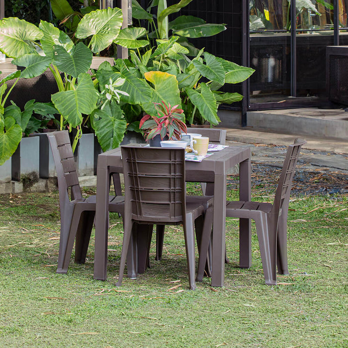 hogar mesa sillas combo comedor Mocca mesa 4 sillas sin brazos rimax cb rmx 011 mp madecentro