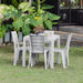 hogar mesa sillas combo comedor gris mesa 4 sillas sin brazos rimax cb rmx 011 mp madecentro