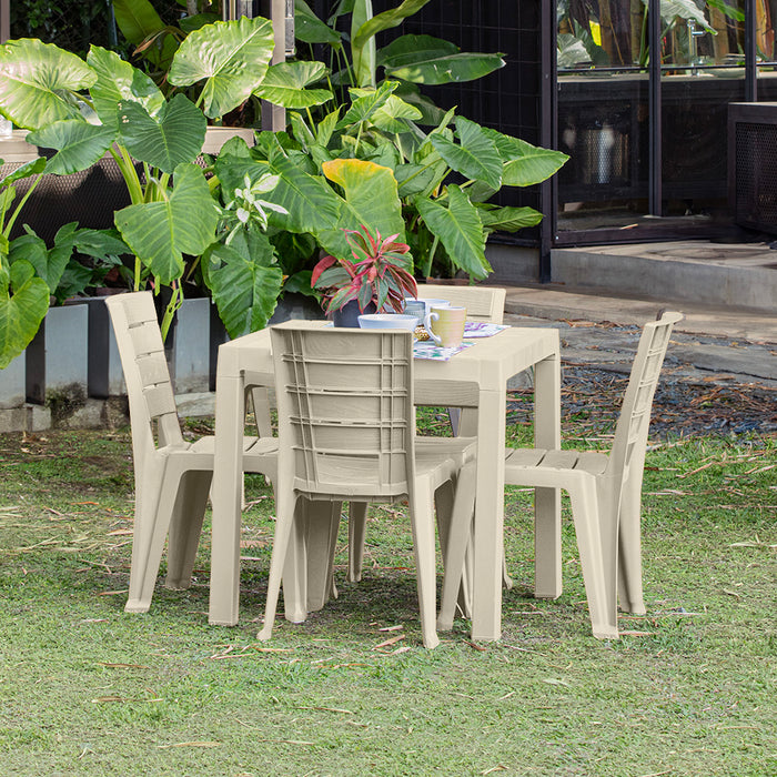 hogar mesa sillas combo comedor grisp mesa 4 sillas sin brazos rimax cb rmx 011 mp madecentro