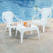 hogar mesa sillas combo playero blanco 2 camas asoleadoras 2 sillas playeras 1 mesa de centro rimax cb rmx 035 mp madecentro