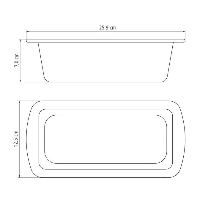 Molde para pan en aluminio grafito 22 cm