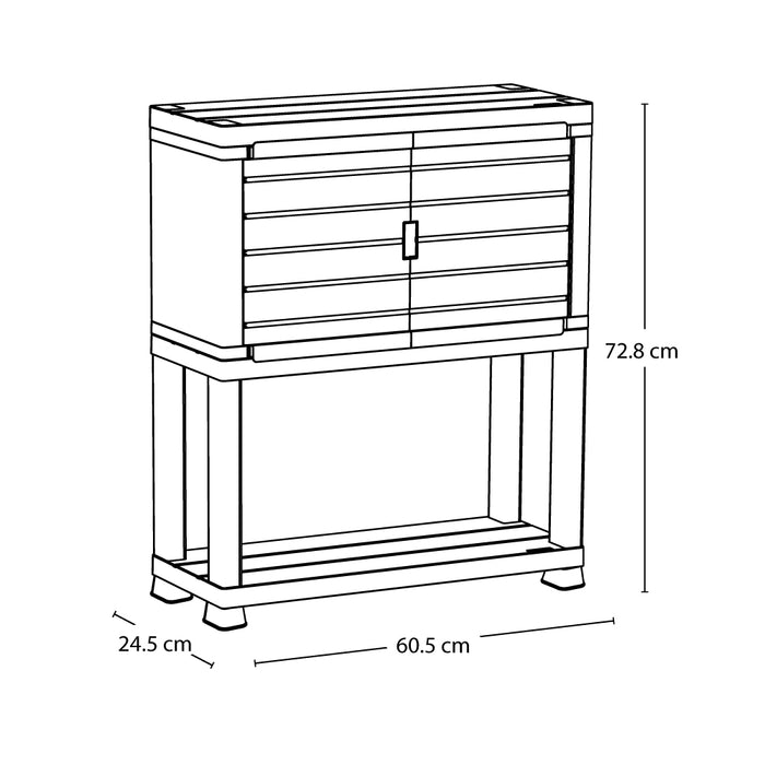 Mueble organizador con 3 niveles Rimax