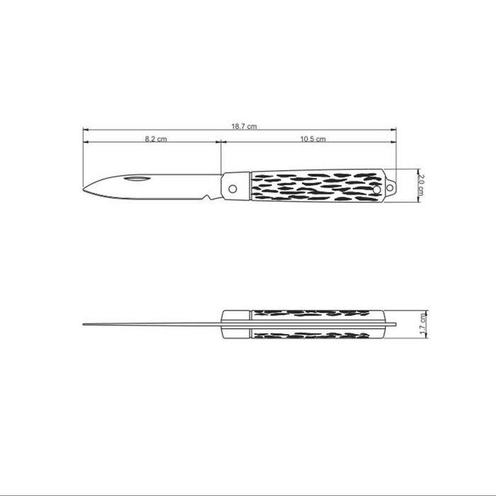 Navaja  con Lámina en acero inoxidable  y Mango ABS 3"