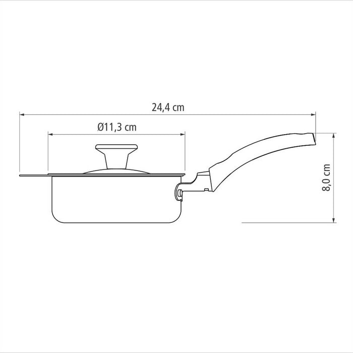 Sartén para huevo poche color plomo 14 cm