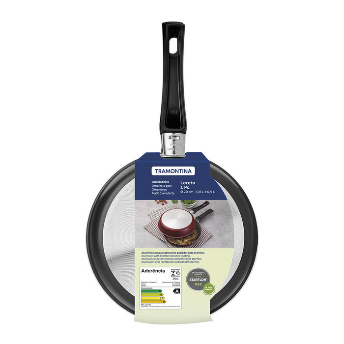 Omeletera de cocina doble antiadherente grafito 20 cm