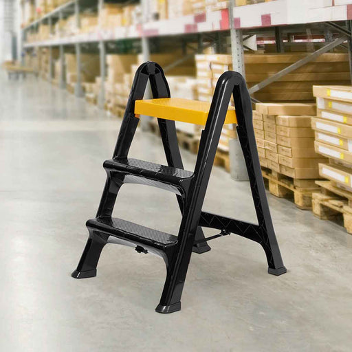 hogarorganizadoresvany75103mpescaleraplegabletrespasosnegraamarillamarcavanyplassmadecentro1