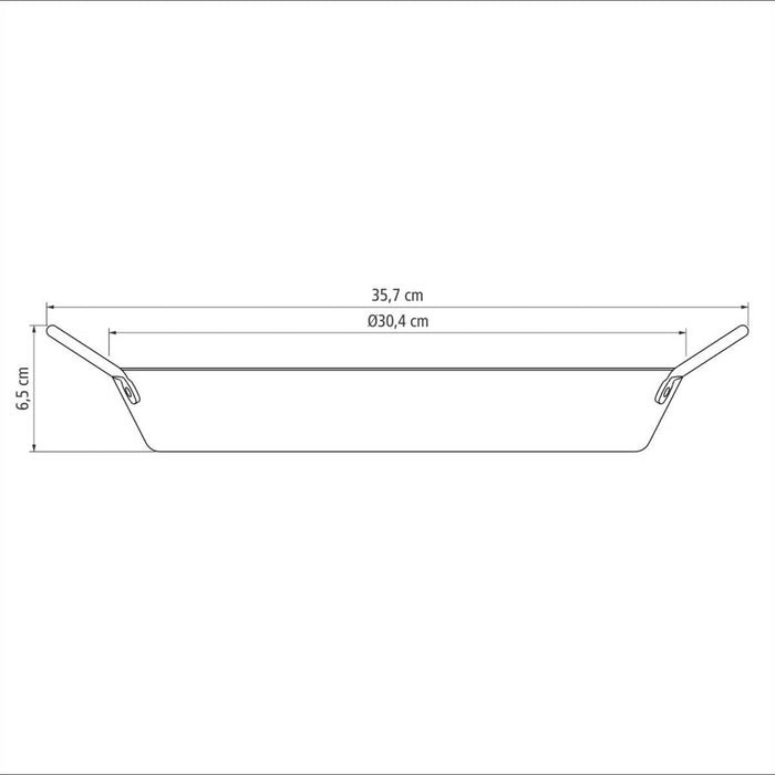 Paellera de cocina antiadherente grafito 30 cm