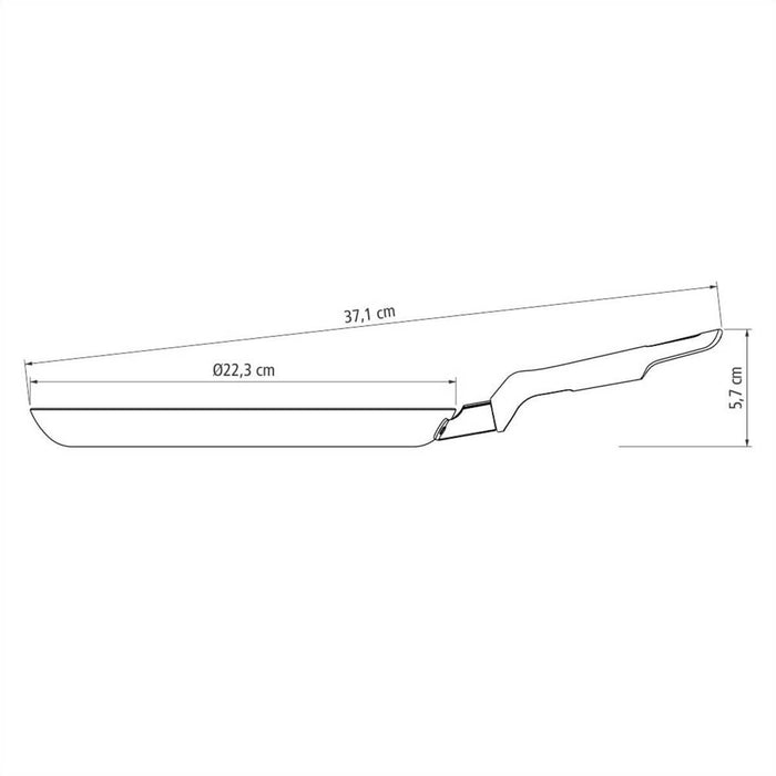 Panquequera antiadherente Starflon grafito 22 cm