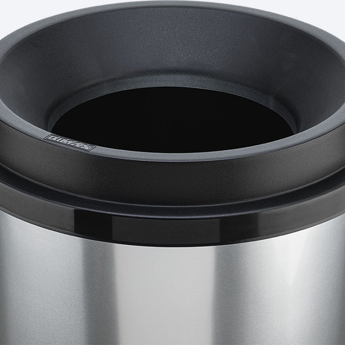 Papelera evo apariencia metal 50 l negro Rimax