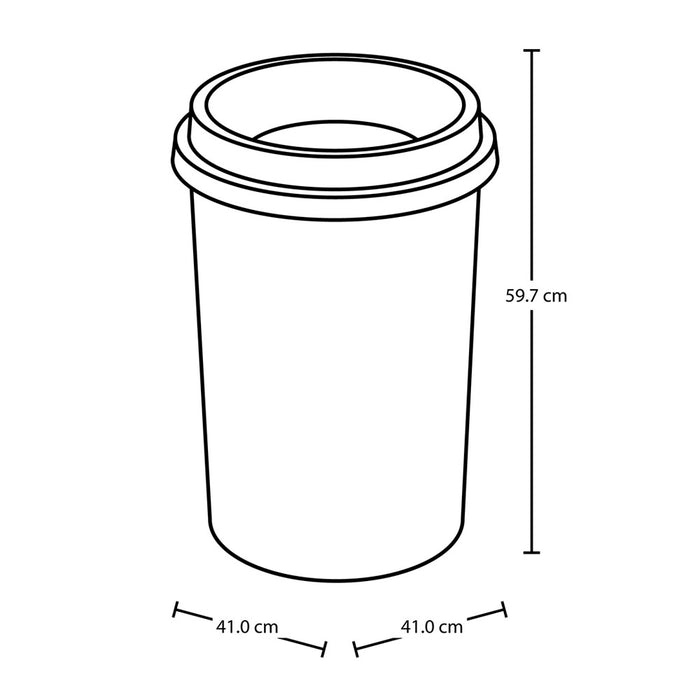 Papelera evo apariencia metal 50 l negro Rimax