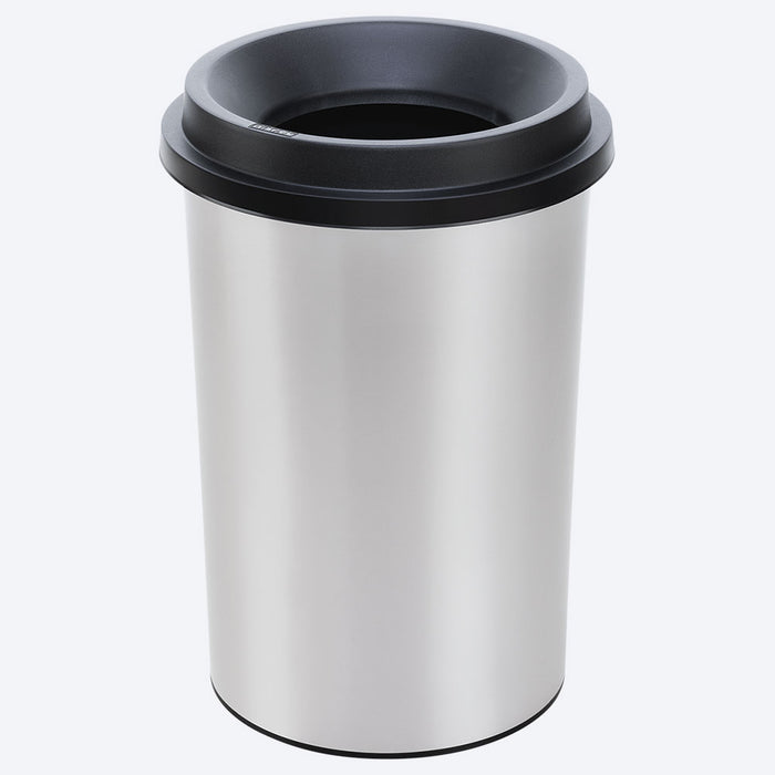 Papelera evo apariencia metal 50 l negro Rimax