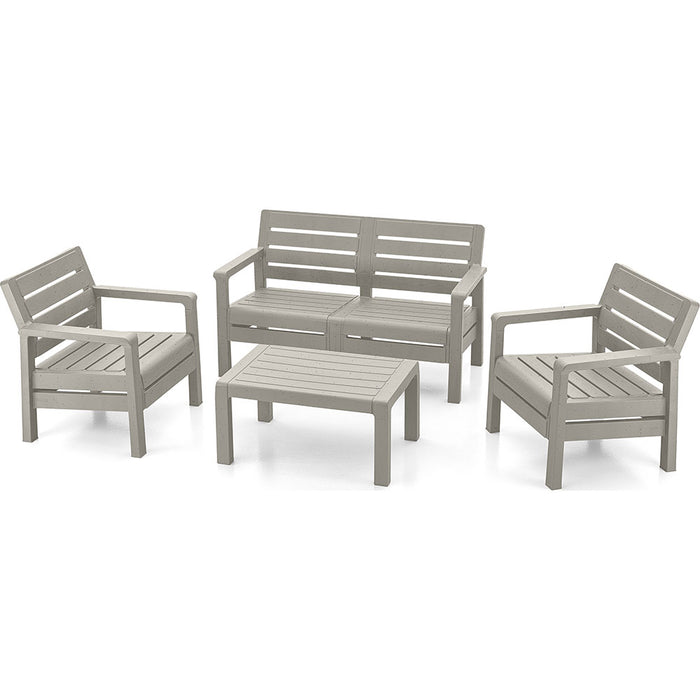 Sala barú 4 puestos gris cemento marca Rimax