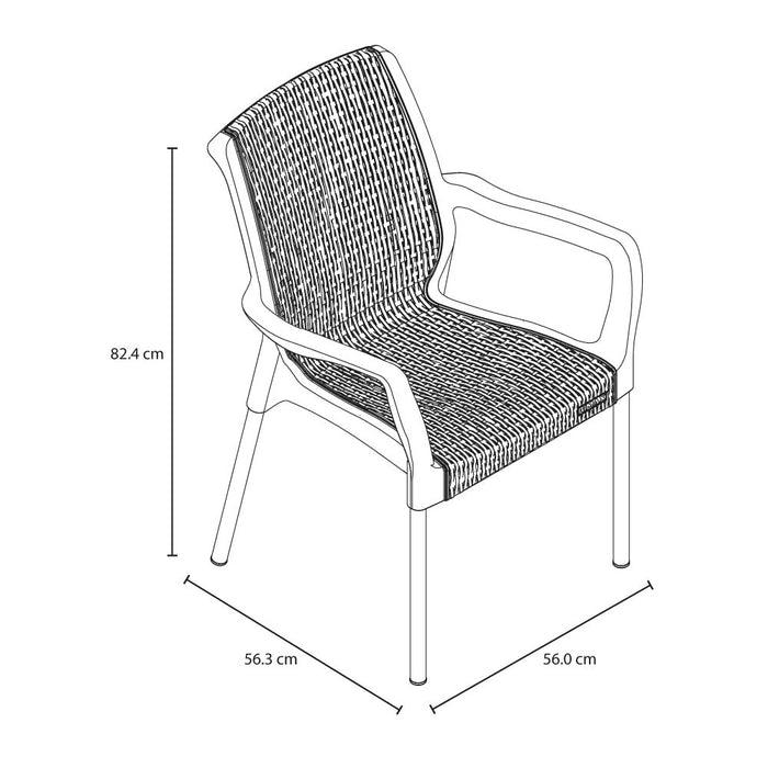 Silla apariencia shia con brazos Rimax