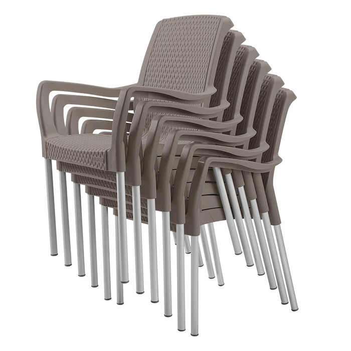 Silla apariencia shia con brazos mocca marca Rimax