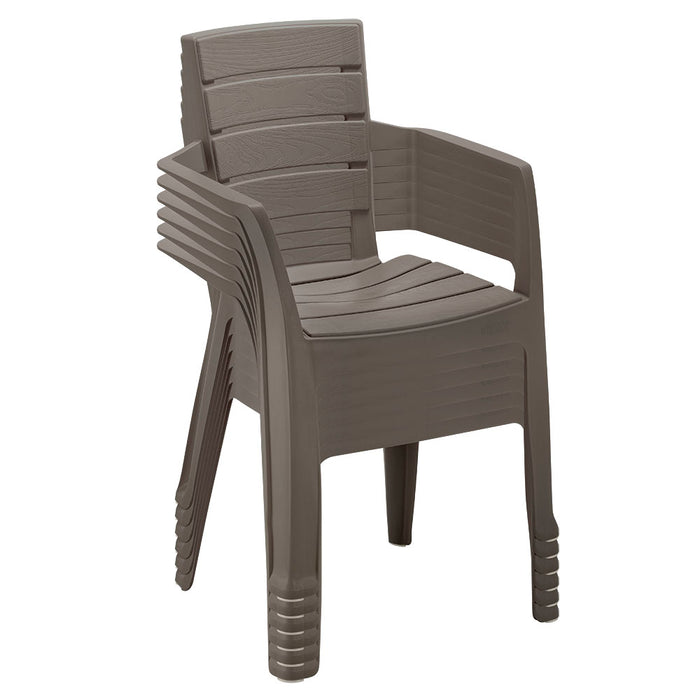 Silla barú con brazos mocca marca Rimax
