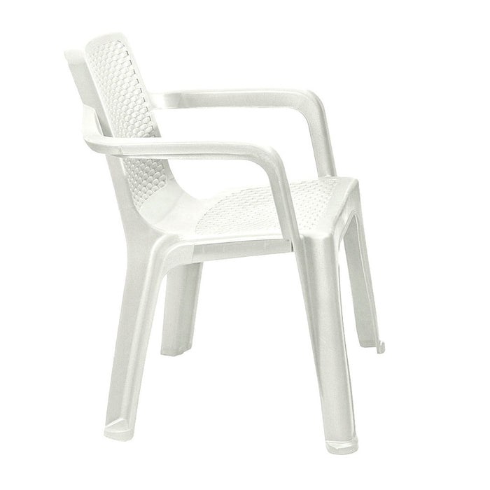 Silla eterna con brazos blanco arena marca Rimax