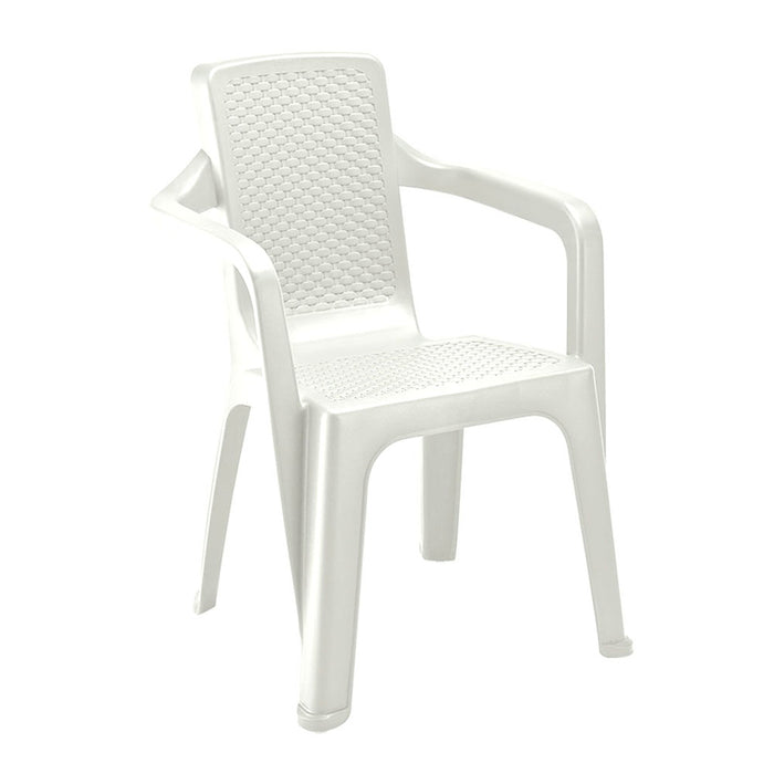 Silla eterna con brazos blanco arena marca Rimax