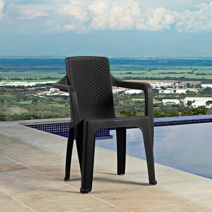 Silla eterna con brazos negra marca Rimax